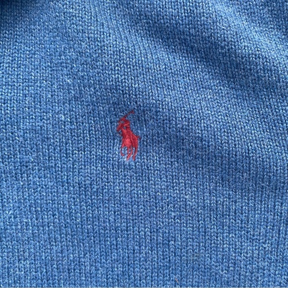 Polo by Ralph Lauren Men's Blue Half-Zip Sweater - Picture 6 of 8